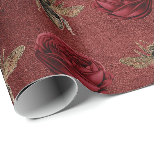 ビーかわいらしフローラギフエレガントト ラッピングペーパー (ロールコーナー)