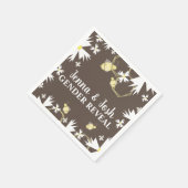 ビーかわいらしフローラ植物黄白色デイジー スタンダードカクテルナプキン (角)