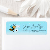 ビーとダイジー差出人住所ラベルかわいい ラベル (インサイチュ)