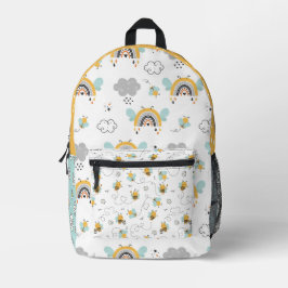 ビーとレインボー プリントバックパック