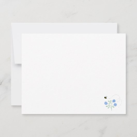 ビーとワイルドフラワーのサンキューカード (裏面)