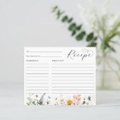 ビーとヴィンテージフローラブライダルシャワーレシピカード (スタンド正面)