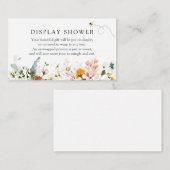 ビーとヴィンテージフローラ表示シャワー エンクロージャーカード (正面/裏面)