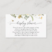 ビーと黄色の野花表示シャワーエンクロージャ エンクロージャーカード (正面)