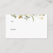 ビーと黄色の野花表示シャワー エンクロージャーカード (裏面)