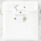 ビーのまわりに赤ちゃんシャワー ラウンドシール (バッグ)