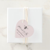 ビーのハート型のピンク結婚色 フェイバータグ (インサイチュ)