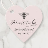 ビーのハート型のピンク結婚色 フェイバータグ (正面)