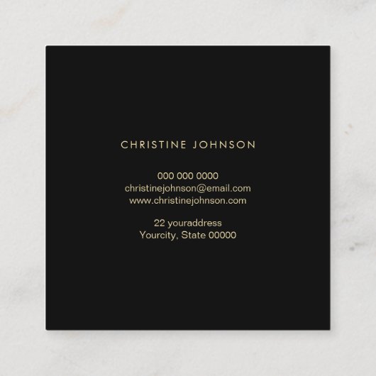 ビーのロゴとヒマワリ スクエア名刺 (裏面)