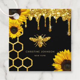 ビーのロゴとヒマワリ フェイバータグ