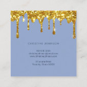 ビーのロゴと青あじさいスクエア名刺 スクエア名刺 (裏面)