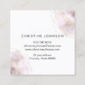 ビーのロゴフェイクをグリッター水カラーハニカム スクエア名刺 (裏面)