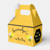 ビーの日1歳の誕生日かわいい愛玩箱 フェイバーボックス (裏面サイド)