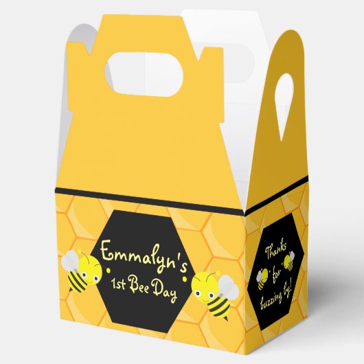 ビーの日1歳の誕生日かわいい愛玩箱 フェイバーボックス (オープン)