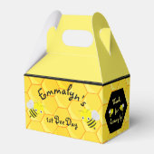 ビーの日1歳の誕生日かわいい愛玩箱 フェイバーボックス (裏面サイド)