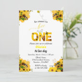 ビーの日、最初の誕生日のビーテーマ、だから甘い 招待状 (スタンド正面)