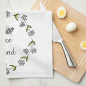 ビーの種類のリース紫色の花 キッチンタオル (四つ折り)