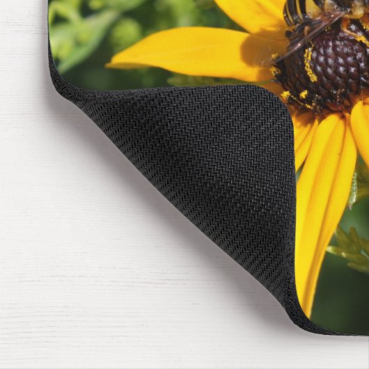 ビーの種類の写真黄やる気を起こさせる色 マウスパッド (コーナー)