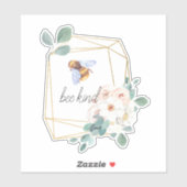 ビーの親切 |かわいいのまわりに水彩引用文 シール (シート)