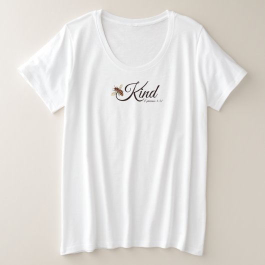 ビーの親切 プラスサイズTシャツ (デザイン正面)