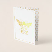 ビーの親切 |優しい |ゴールドフォイル華美ビー 箔カード (正面)