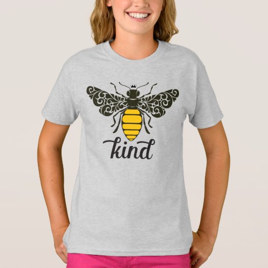 ビーの親切 |優しい | 華美 Bee Tシャツ (正面)