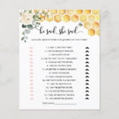 ビーは彼女はブライダルシャワーゲームと言った (正面)