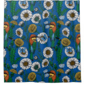 ビーは青で食べる シャワーカーテン (正面)