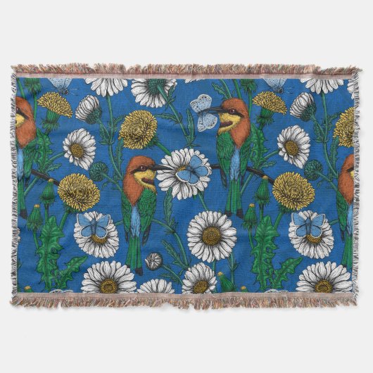 ビーは青で食べる スローブランケット (正面)