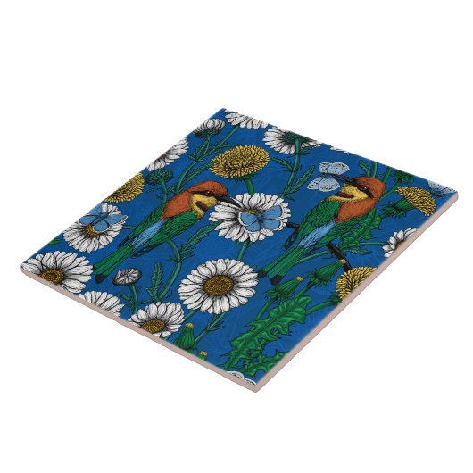 ビーは青で食べる タイル (側面)