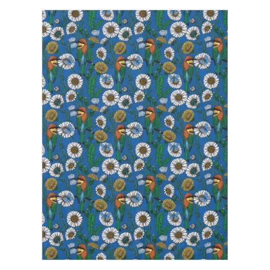 ビーは青で食べる テーブルクロス (正面)