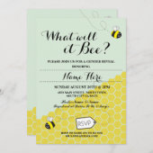 ビーは?ハニーベビーシャワーパーティー招待状 招待状 (正面/裏面)