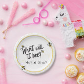 ビーは？彼女は、赤ちゃんのシャワーを明かす ペーパープレート (パーティー)