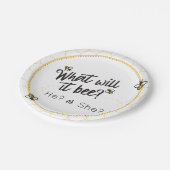 ビーは？彼女は、赤ちゃんのシャワーを明かす ペーパープレート (アングル)