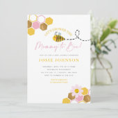 ビーをテーマにしたベビーシャワー招待状 招待状 (スタンド正面)