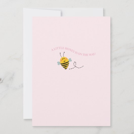 ビーをテーマにしたベビーシャワー招待状 招待状 (裏面)