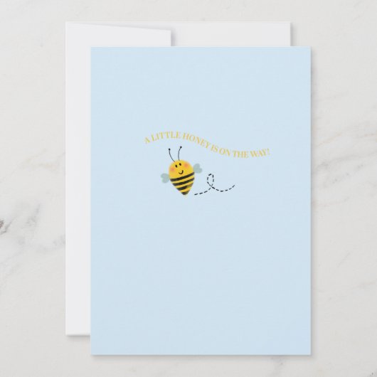 ビーをテーマにしたベビーシャワー招待状 招待状 (裏面)