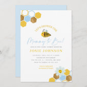 ビーをテーマにしたベビーシャワー招待状 招待状 (正面/裏面)
