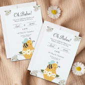 ビーをテーマにしたベビーシャワー招待状 招待状