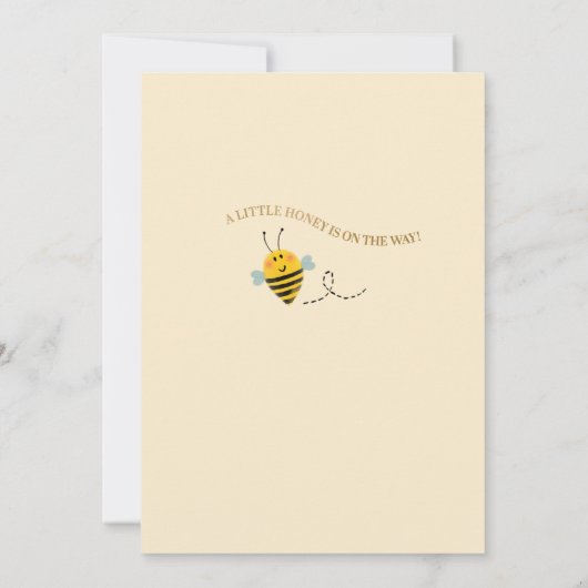 ビーをテーマにしたベビーシャワー招待状 招待状 (裏面)