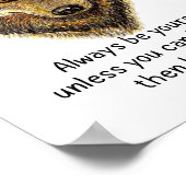 ビーアウルフおもしろい引用文ウォーターカラーアート ポスター (角)