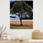 ビーアック湖ソロツリーポスター ポスター (キッチン)