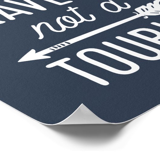 ビーアトラベラーノア観光客タイポグラフィアートプリント ポスター (角)