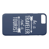 ビーアトラベラーノア観光客ネイビーブルー引用文 Case-Mate iPhoneケース (裏面(横))
