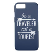 ビーアトラベラーノア観光客ネイビーブルー引用文 Case-Mate iPhoneケース (裏面)