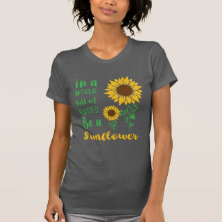 ビーアヒマワリタイポグラフィ Tシャツ