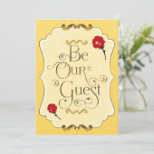 ビーアワーズゲストレッドローズエレガントイベントパーティー 招待状 (スタンド正面)