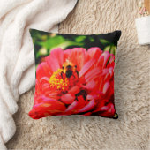 ビーアンドコーラル《植物》百日草 クッション (ブランケット)