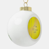 ビーアンドシャイメリーンブライトスノーフレークオーナメント セラミックボールオーナメント (左)