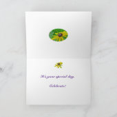 ビーアンドブラックアイドスーザンハッピーバースデー カード (内部)